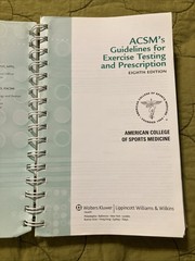 ACSM’s Guidelines for Exercise Testing and Prescription 8th Edition