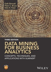 Data Mining for Business Analytics: Concepts, Techniques, and Applications w…
