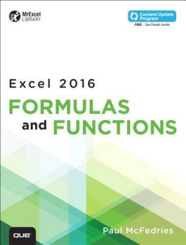 Excel 2016 Formulas and Functions (includes Content Update Program) – VERY GOOD
