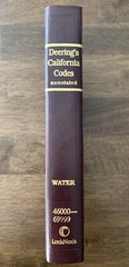 Deering’s California Codes Annotated Water 46000- Lexis Nexis HB Law Book Books