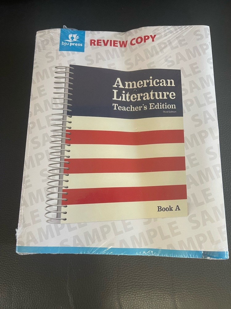 BJU Press American Literature Teacher Edition 3rd Ed Review Copy Set P1 P2