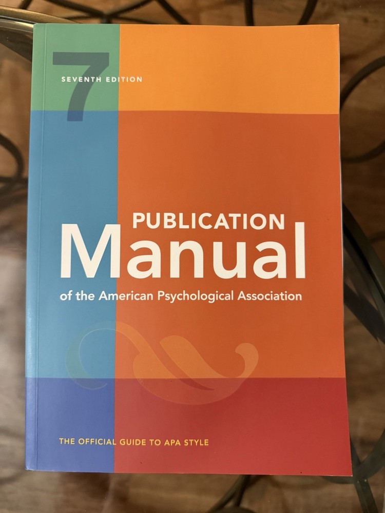 Publication Manual (OFFICIAL) 7th Edition