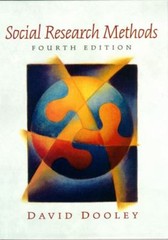 Social Research Methods Paperback David Dooley