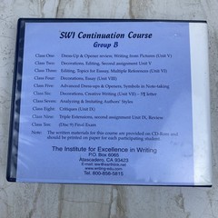 IEW SWI Continuation Course Level B – Student Materials, 9 DVDs + Teacher CD-ROM