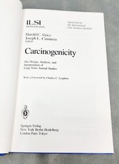 1988 ILSI MONOGRAPHS Hardcover CARCINOGENICITY Springer-Verlag GRICE/CIMINERA