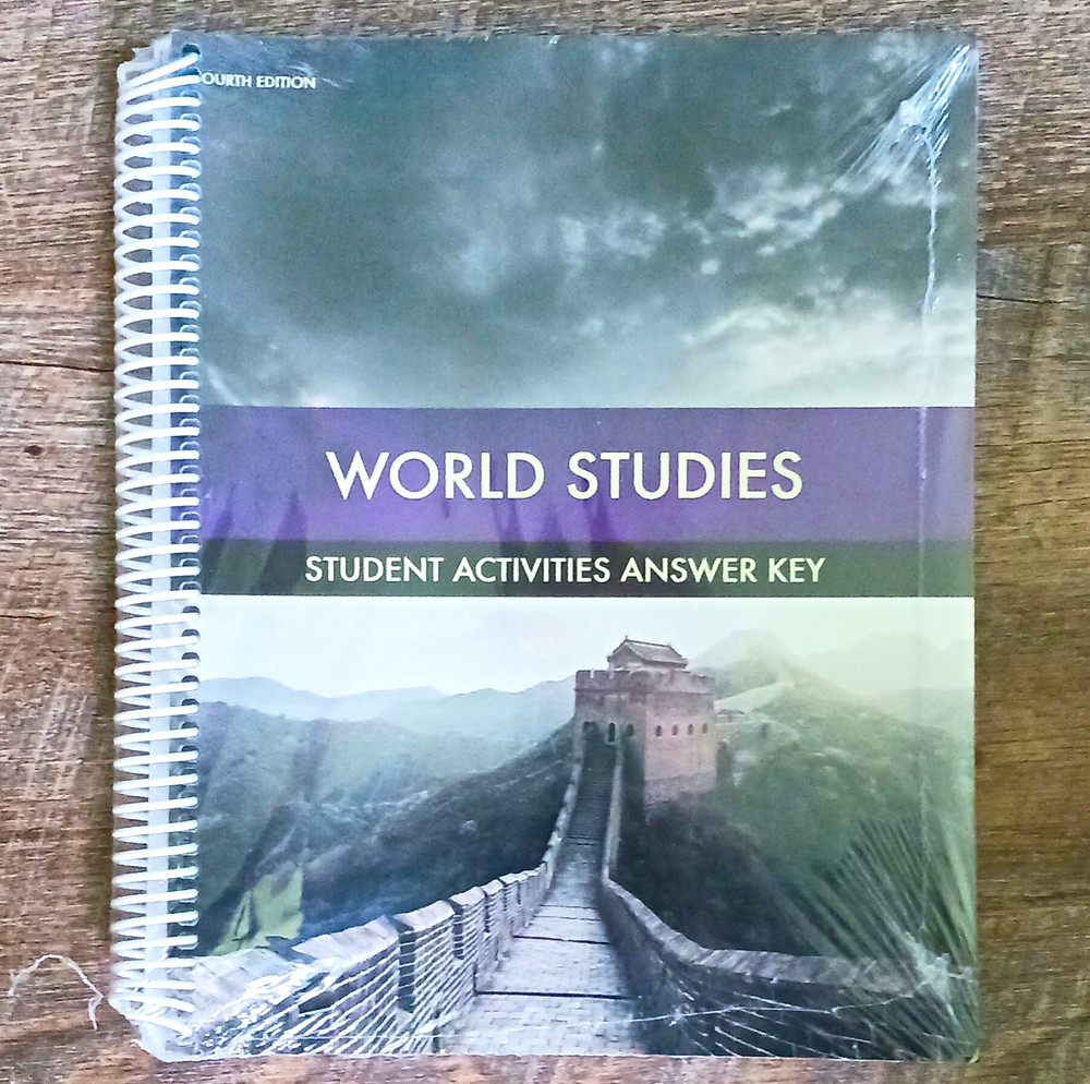BJU Press World Studies Student Activities Answer Key 4th Ed Spiral 2018 411p