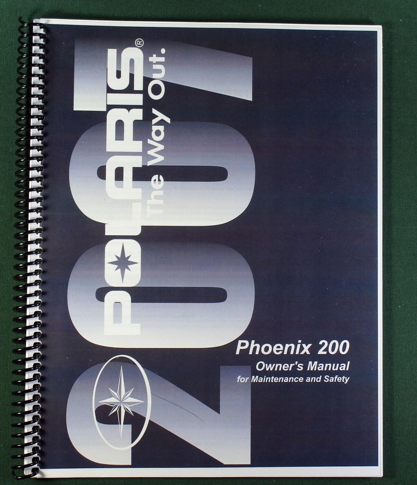 2007 Polaris Phoenix 200 ATV Owner’s Manual: 120 Pages & Protective Covers