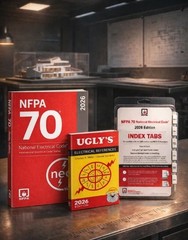 NFPA 70 NEC 2026 Paperback Code Book + Ugly’s Electrical References 2026 + Index