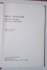 Real Analysis: Modern Techniques and Their Applications by Folland, Gerald B.