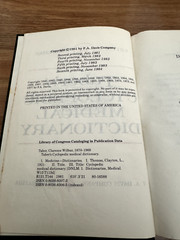 Taber’s Cyclopedic Medical Dictionary (Hardback, 1981) F A Davis Company
