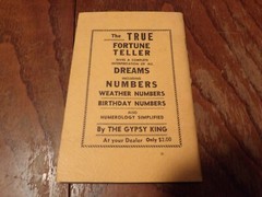 50’s ? Vintage Pro-Zo’s Gold Book Facts About Numbers Pamphlet Fortune Teller