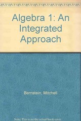 ALGEBRA 1: AN INTEGRATED APPROACH By Mitchell Bernstein *Excellent Condition*