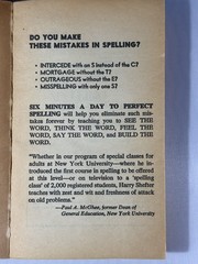 6 Minutes a Day to Perfect Spelling Harry Shefter Revised Ed Pocket Books