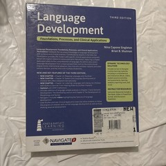 Language Development Foundations Processes Clinical Applications 3rd Edition HB
