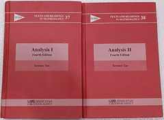 FAST SHIP-Analysis I+ Analys II BY Terence Tao, 4th ED – 2 BOOKS SET- HARDCOVER