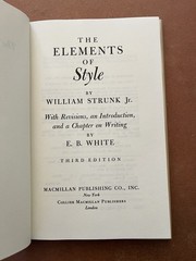 VTG Nice! The Elements of Style by William Strunk & E.B. White Hardback Third Ed