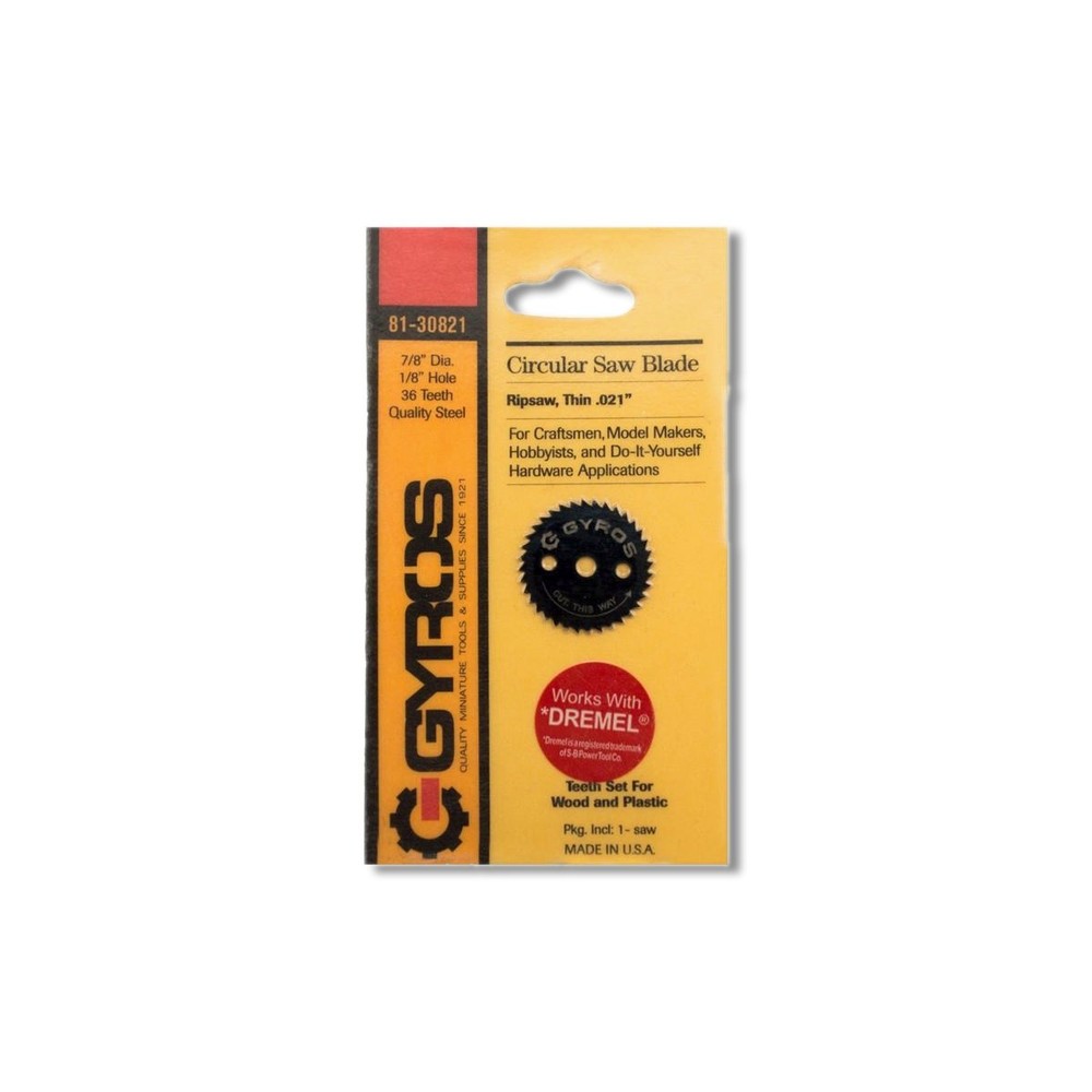 Gyros Tools 7/8 in X 1/8 in Ripsaw Steel Circular Saw Blade 36 81-30821