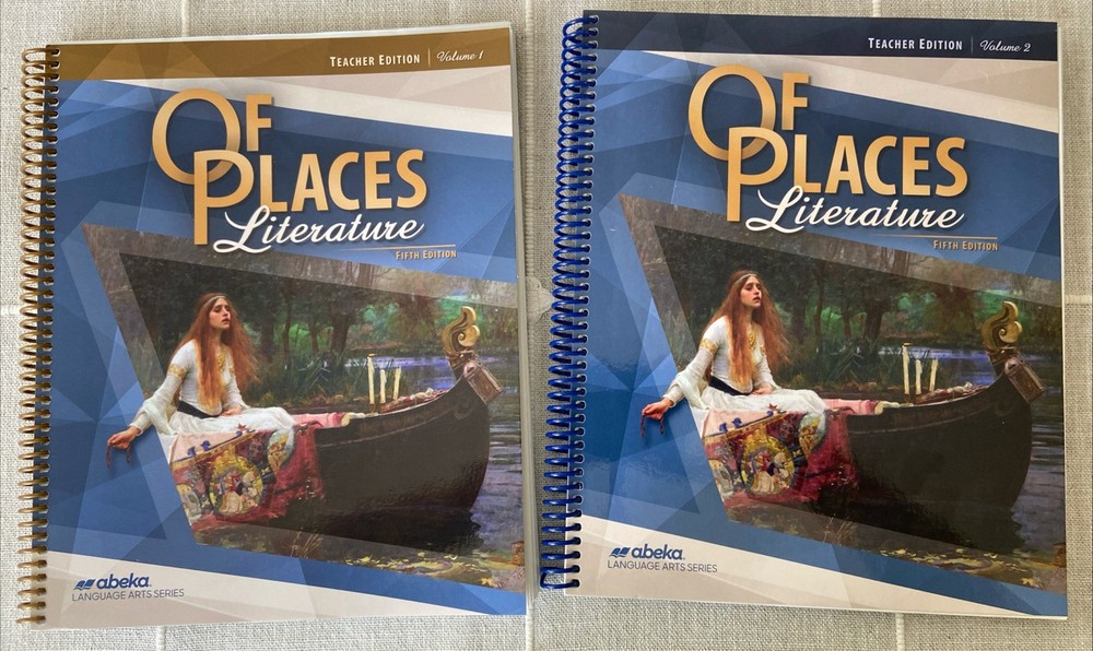 NEW Abeka OF PLACES 8th Grade LITERATURE 5th Ed TEACHER EDITION v. 1 & 2 309125