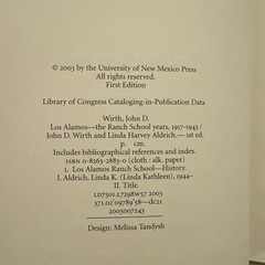 Los Alamos: The Ranch School Years, 1917-1943 by Wirth & Aldrich HC DJ