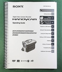 Sony DCR-DVD602/DVD653/DVD703/DVD803 Instruction Manual 120 Pages & Clear Covers
