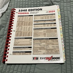 2024 1040 Edition Federal Income Tax. The Tax Book Spiral Bound Paperback.