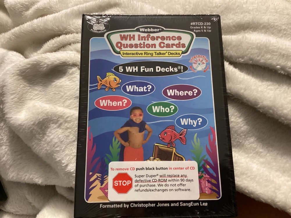 Webber WH Inference Question Cards Interactive Fun Deck by Super Duper new