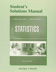 Student’s Solutions Manual for – Paperback, by McClave James T.; – Very Good
