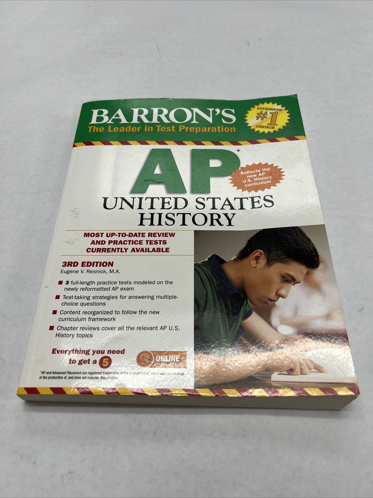 Barron’s AP United States History, 3rd Edition by Eugene V. Resnick (2016, Trade