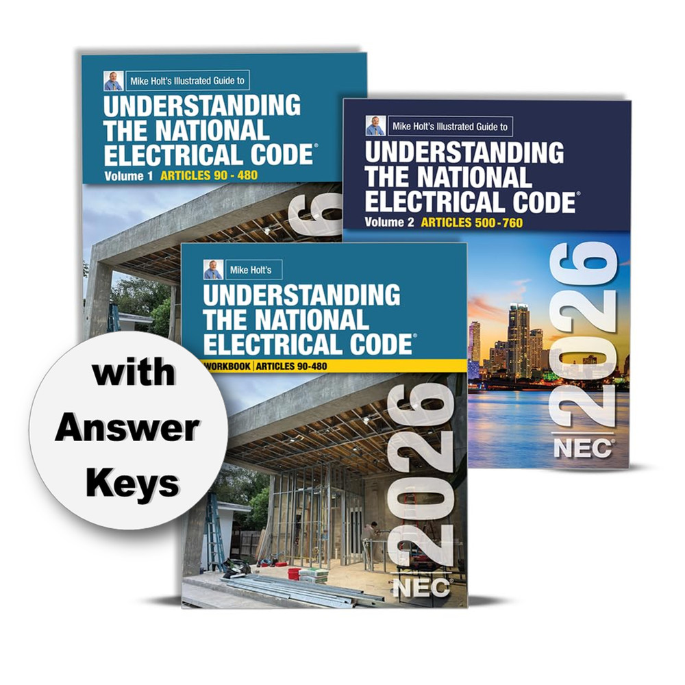 2026 Mike Holt Understanding the NEC Book Package with Answer/Keys
