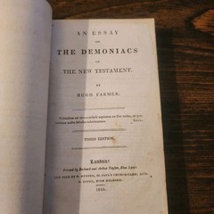 An Essay on the Demoniacs of the New Testament by Hugh Farmer 1818 HC Third Ed.