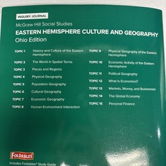 Inquiry Journal Eastern Hemisphere Culture And Geography Book Ohio Edition