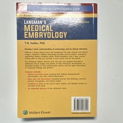 Langman’s Medical Embryology 13th South Asian Ed PB 2014 Sadler 456p