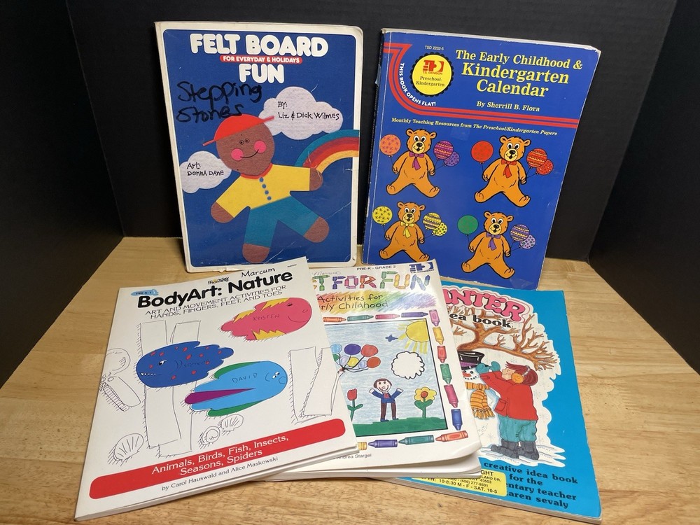 Vintage Lot Of 5 PreK – Grade 2 Teacher Resource Activities Paperback Books
