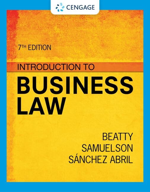 Introduction to Business Law (MindTap Course List) by Samuelson