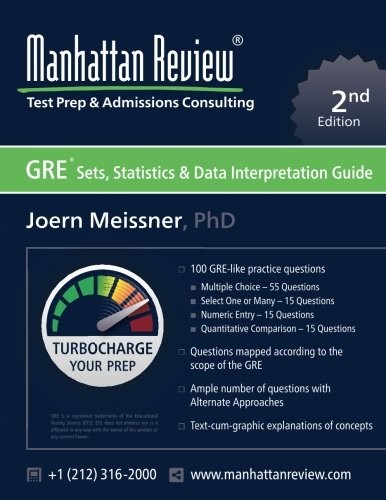 MANHATTAN REVIEW GRE SETS, STATISTICS & DATA By Joern Meissner **BRAND NEW**