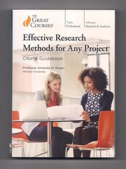 EFFECTIVE RESEARCH METHODS FOR ANY PROJECT 4-DVD set + Book SEALED Great courses