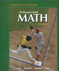McDougal Littell Math Course 3: Teacher’s Edition 2007 Hardcover by Ron Larson