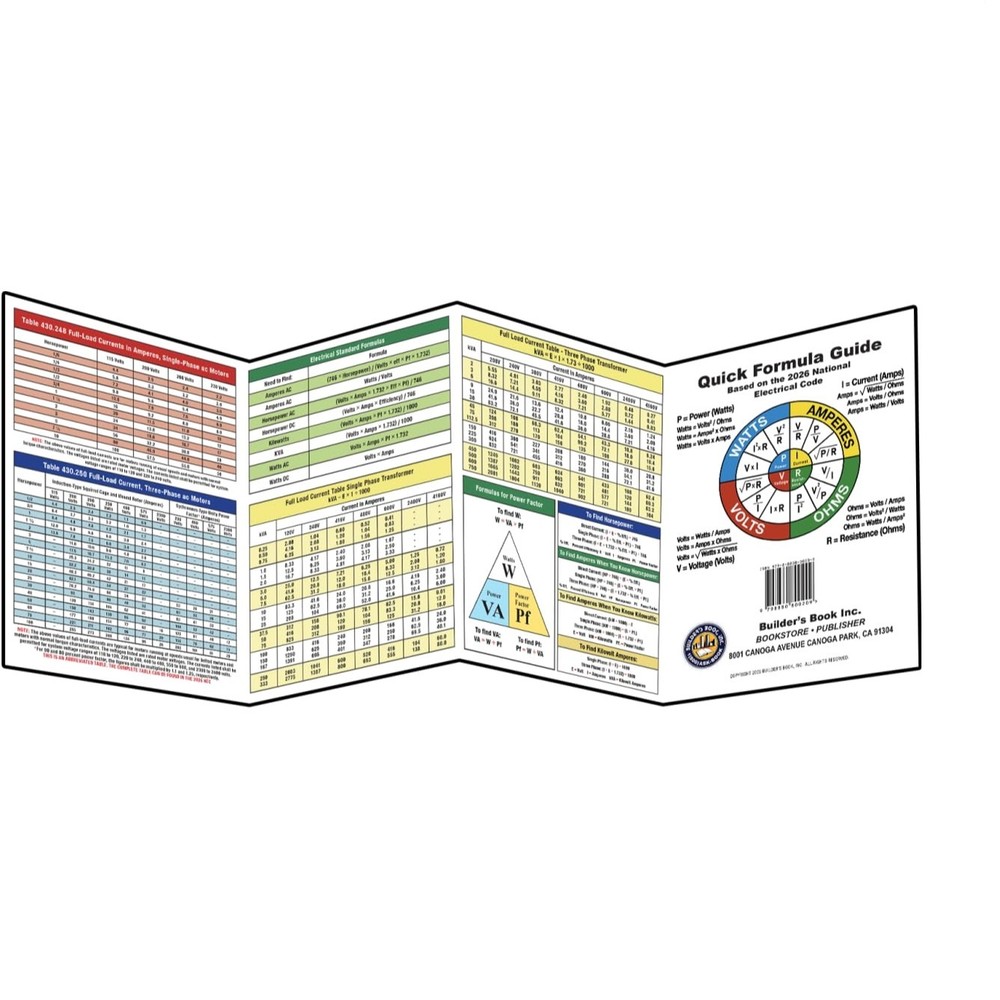 Essential 2026 NEC Formula Guide by Builder’s Book, Inc. – Quick Access