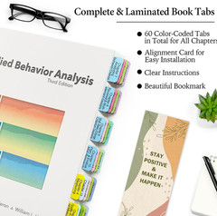 Book Tabs for Applied Behavior Analysis Cooper 3Rd Edition, Full Set Index Tabs