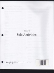 Amplify ELA – Solo Activities Grade 8 – Loose Leaf NEW