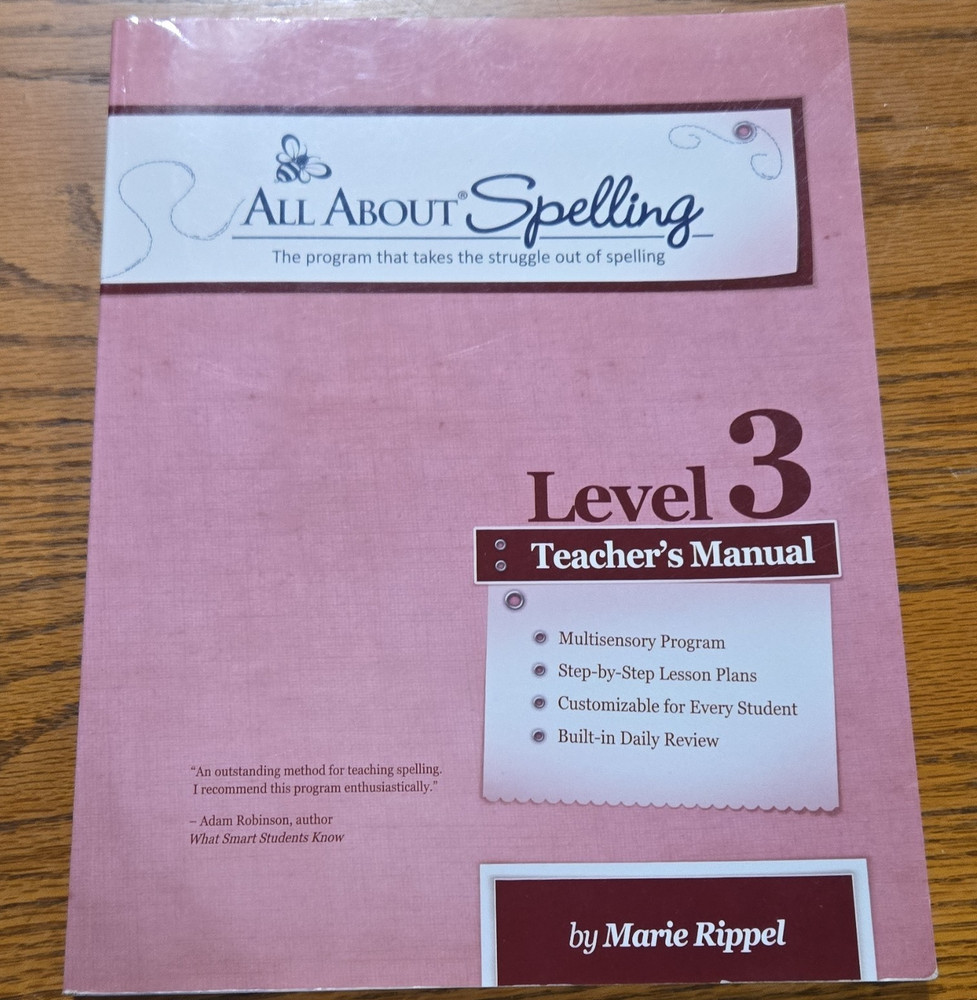 All About Spelling Level 3 Teacher’s Manual Marie Rippel