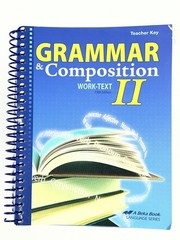 Abeka Grammar & Composition II 2 work-text Teacher Key 5th ed. English 8th grade