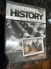 Abeka 11th grade U.S. History textbook & Answer key, Quiz/Test Key -gently used