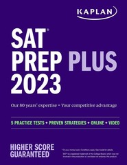 SAT Prep Plus 2023: Includes 5 Full Length Practice Tests(2 in the book and …