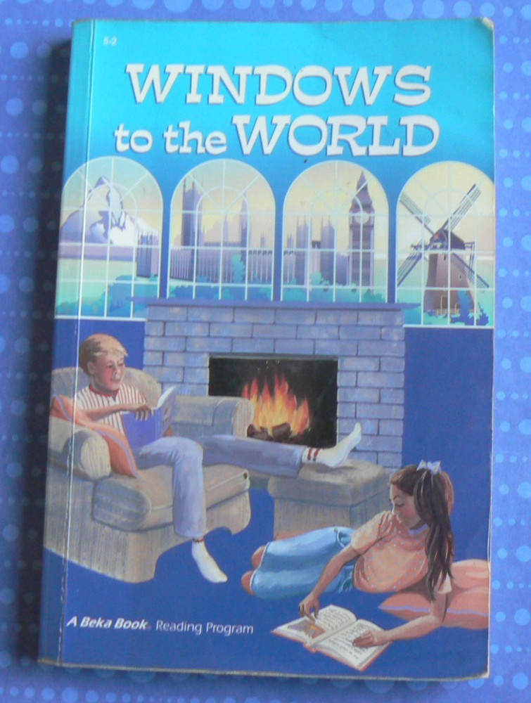 ABeka gr.5/5th Reading, WINDOWS TO THE WORLD 1999 Nice & Clean! Reader 346-pgs