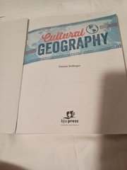 BJU Cultural Geography 4th Edition Student Textbook