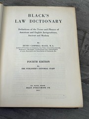 📚 Black’s Law Dictionary Fourth Edition 4th 1951 Legal Terms Phrases