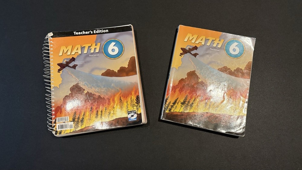BJU Press Math 6 Teacher’s Edition Third Edition Spiral w/ CD-ROM