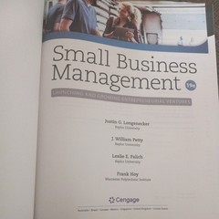 Small Business Management Cengage 19e Entrepreneurial Ventures Textbook