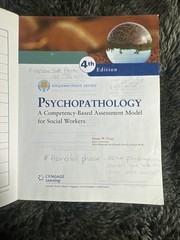 Empowerment Series: Psychopathology : A Competency-Based Assessment Model for…